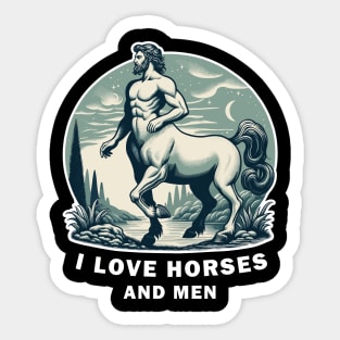 Centaur Ancient greek Mythical beast, funny graphic t-shirt, for women who love horses and men. Sticker